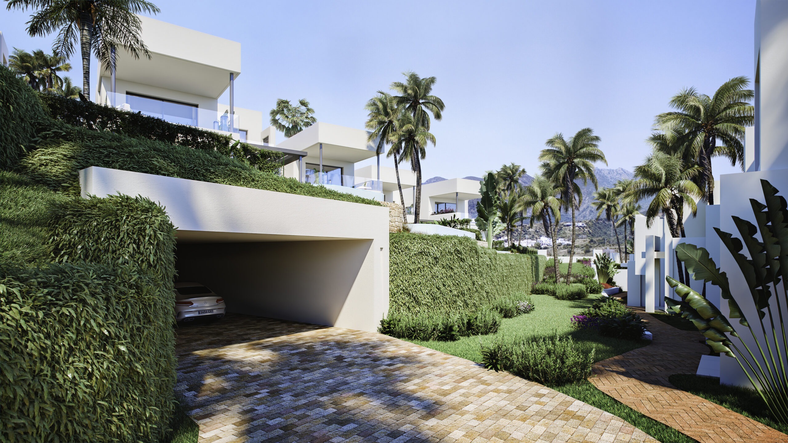 New semi-detached villa garage- Marbella
